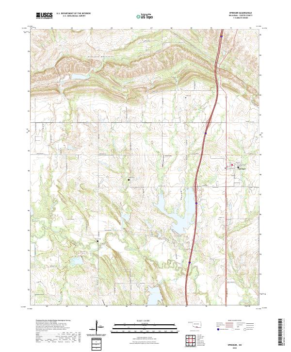 US Topo 7.5-minute map for Springer OK