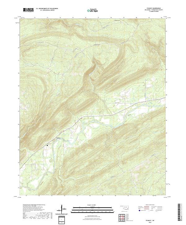 US Topo 7.5-minute map for Stanley OK