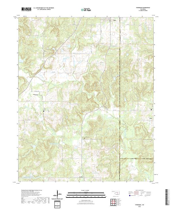 US Topo 7.5-minute map for Steedman OK