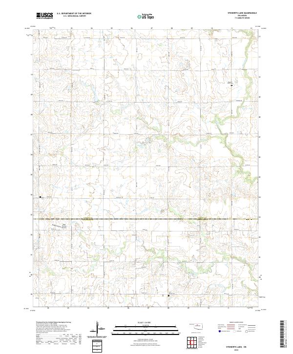 US Topo 7.5-minute map for Steinerts Lake OK