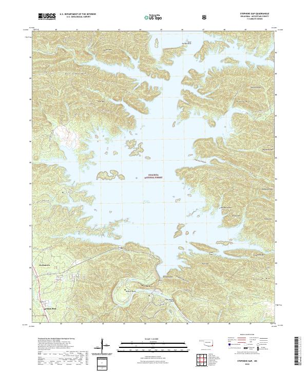 US Topo 7.5-minute map for Stephens Gap OK