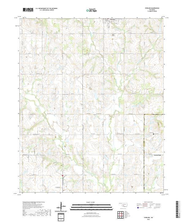 US Topo 7.5-minute map for Sterling OK