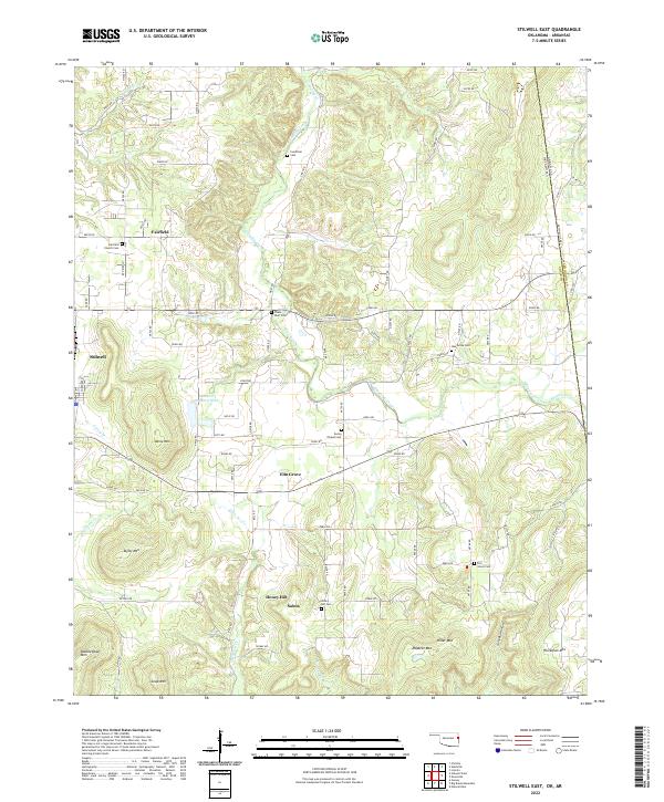 US Topo 7.5-minute map for Stilwell East OKAR