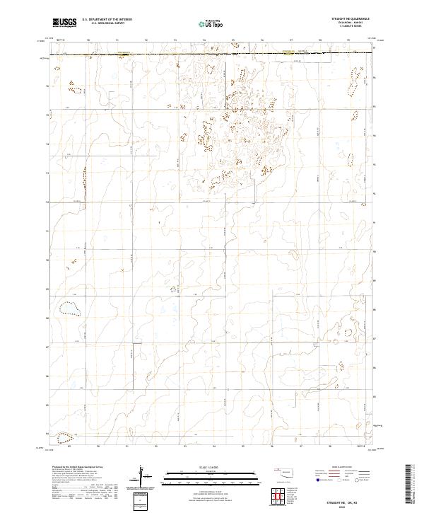 US Topo 7.5-minute map for Straight NE OKKS