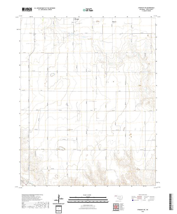 US Topo 7.5-minute map for Straight SW OK