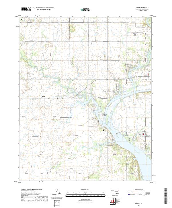 US Topo 7.5-minute map for Strang OK