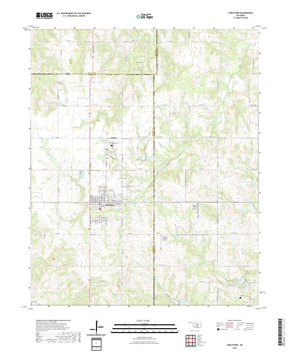 US Topo 7.5-minute map for Stratford OK