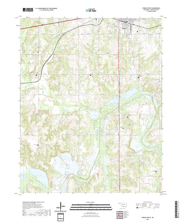 US Topo 7.5-minute map for Stroud South OK