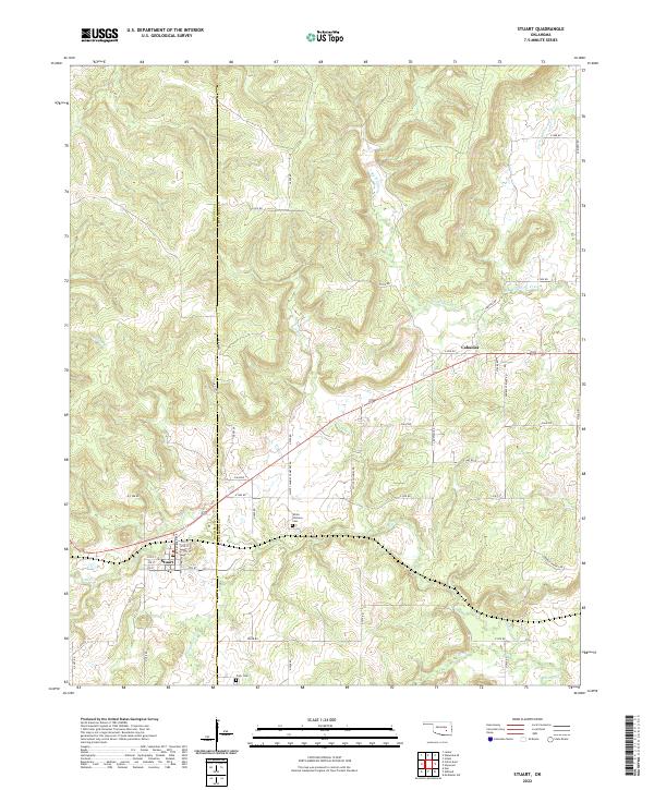 US Topo 7.5-minute map for Stuart OK