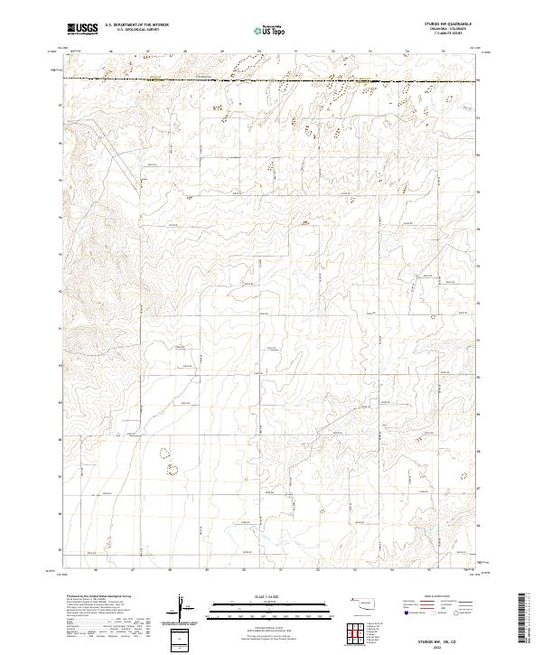 US Topo 7.5-minute map for Sturgis NW OKCO