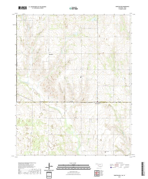 US Topo 7.5-minute map for Sweetwater OKTX