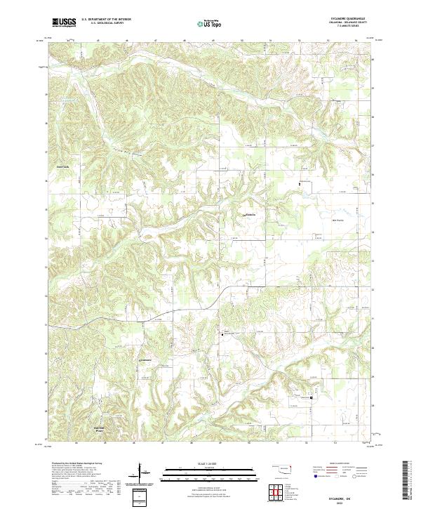 US Topo 7.5-minute map for Sycamore OK