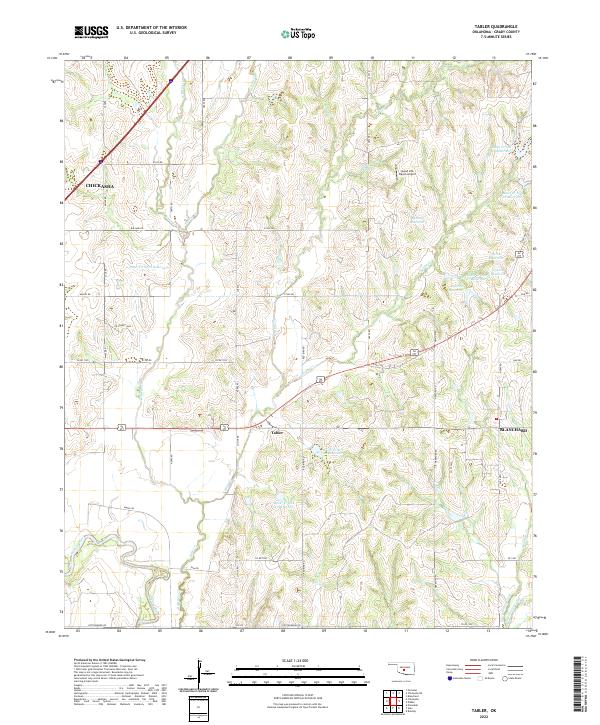 US Topo 7.5-minute map for Tabler OK