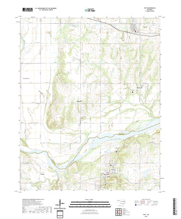 US Topo 7.5-minute map for Taft OK