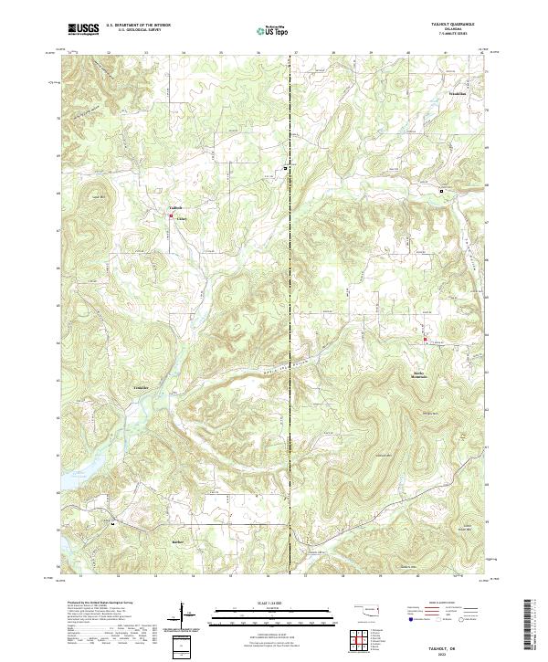 US Topo 7.5-minute map for Tailholt OK