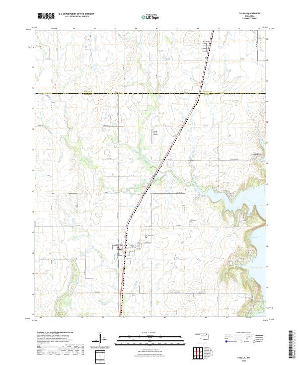 US Topo 7.5-minute map for Talala OK