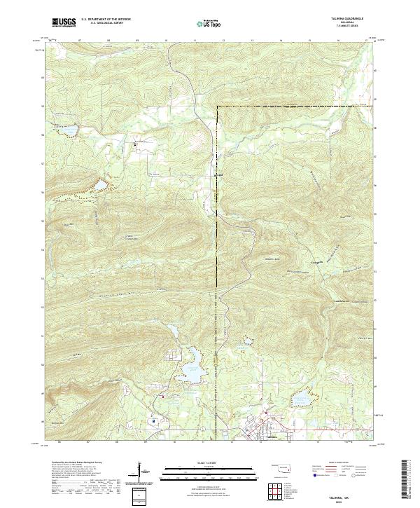 US Topo 7.5-minute map for Talihina OK