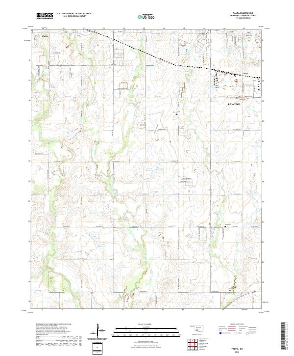 US Topo 7.5-minute map for Taupa OK