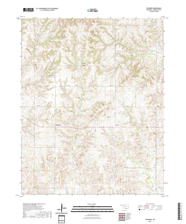 US Topo 7.5-minute map for Tegarden OK