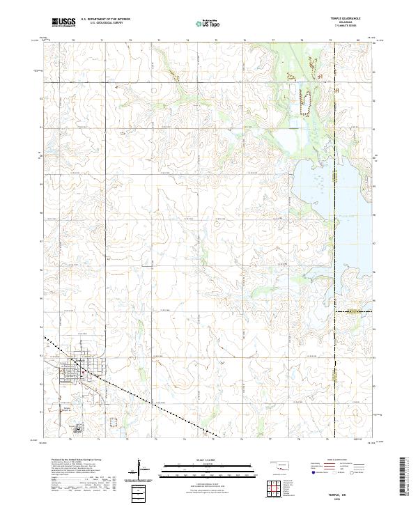 US Topo 7.5-minute map for Temple OK