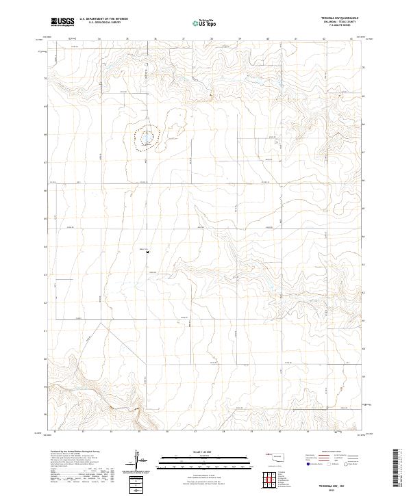 US Topo 7.5-minute map for Texhoma NW OK