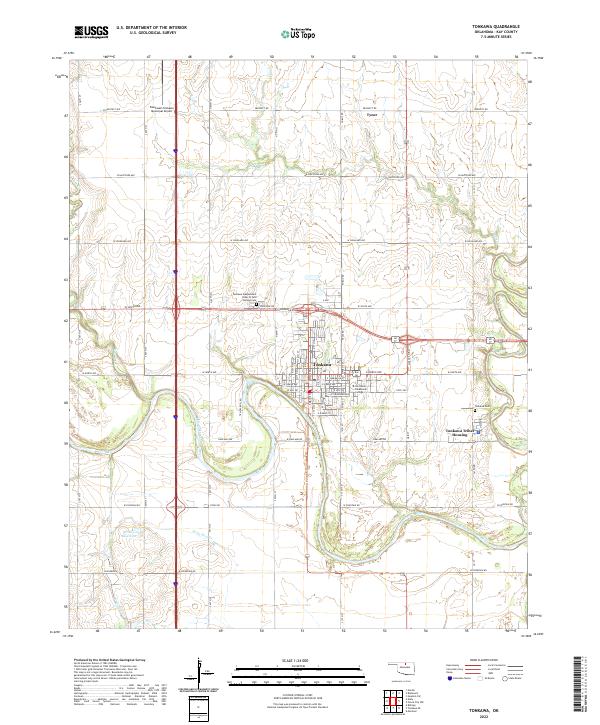 US Topo 7.5-minute map for Tonkawa OK