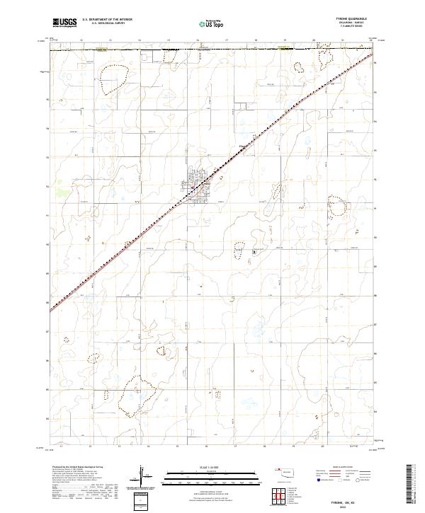 US Topo 7.5-minute map for Tyrone OKKS