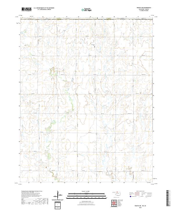 US Topo 7.5-minute map for Wakita NE OKKS