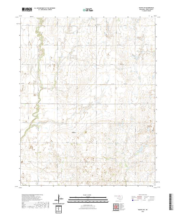 US Topo 7.5-minute map for Wakita SW OK