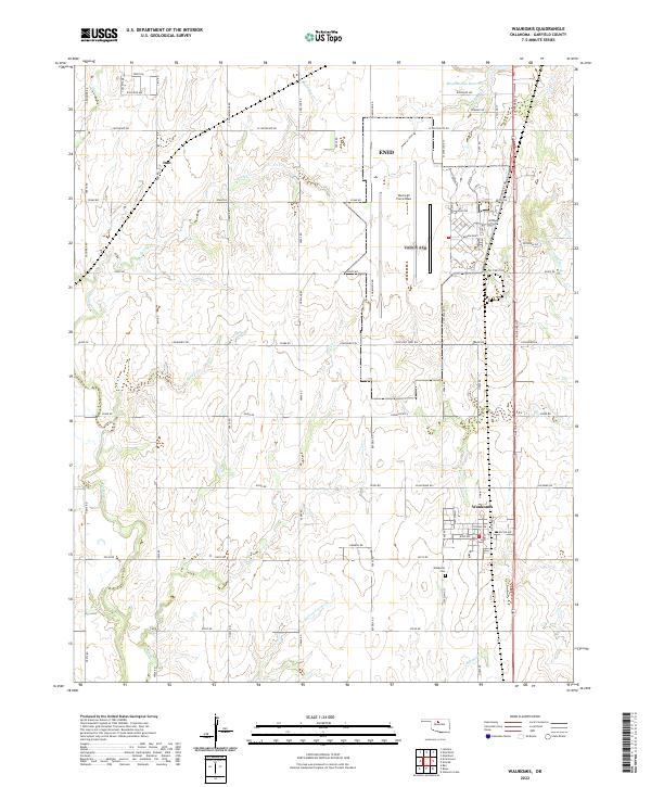 US Topo 7.5-minute map for Waukomis OK