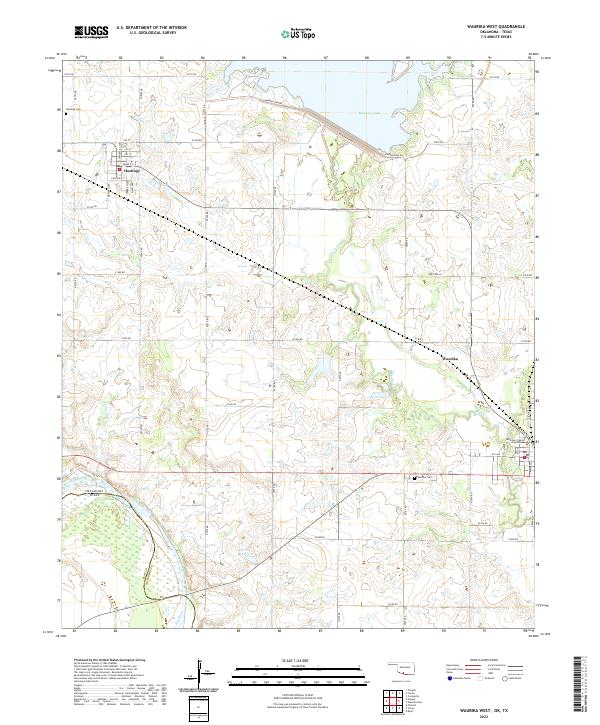 US Topo 7.5-minute map for Waurika West OKTX