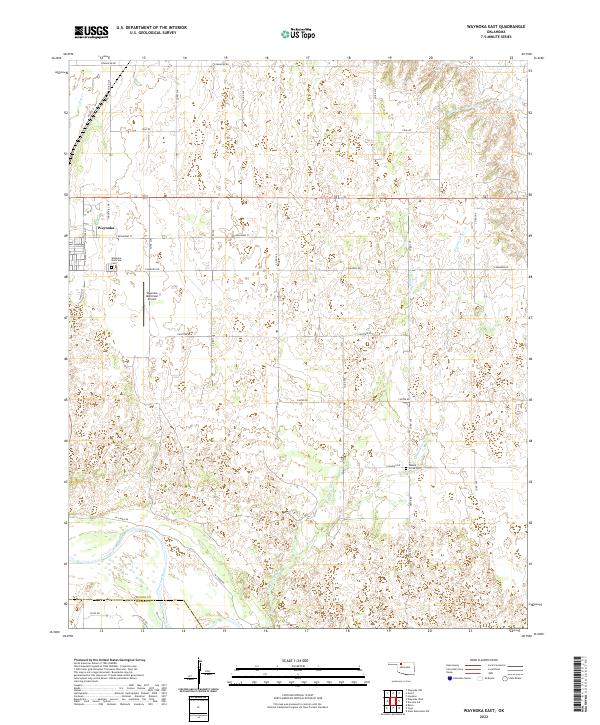 US Topo 7.5-minute map for Waynoka East OK