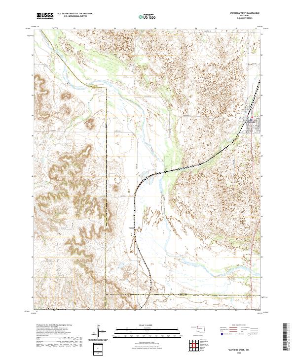 US Topo 7.5-minute map for Waynoka West OK