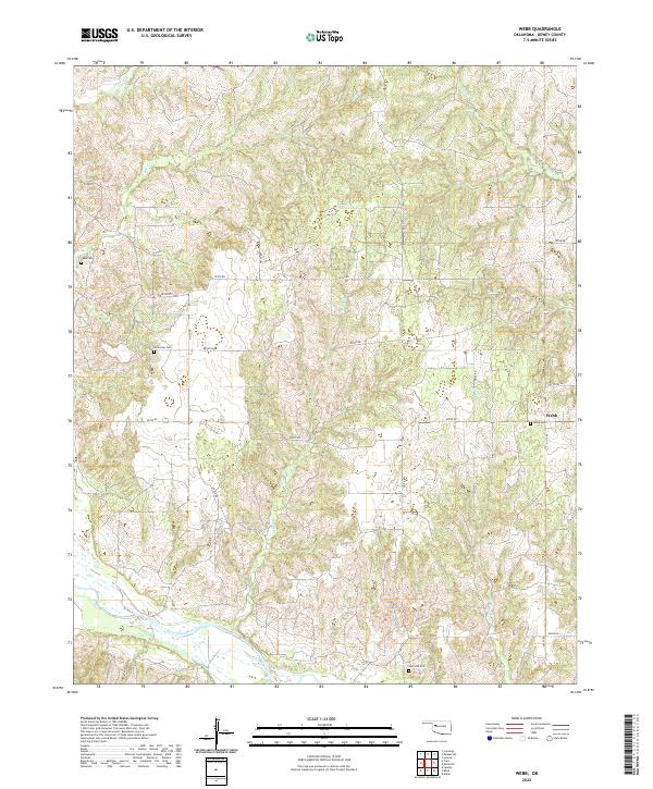 US Topo 7.5-minute map for Webb OK