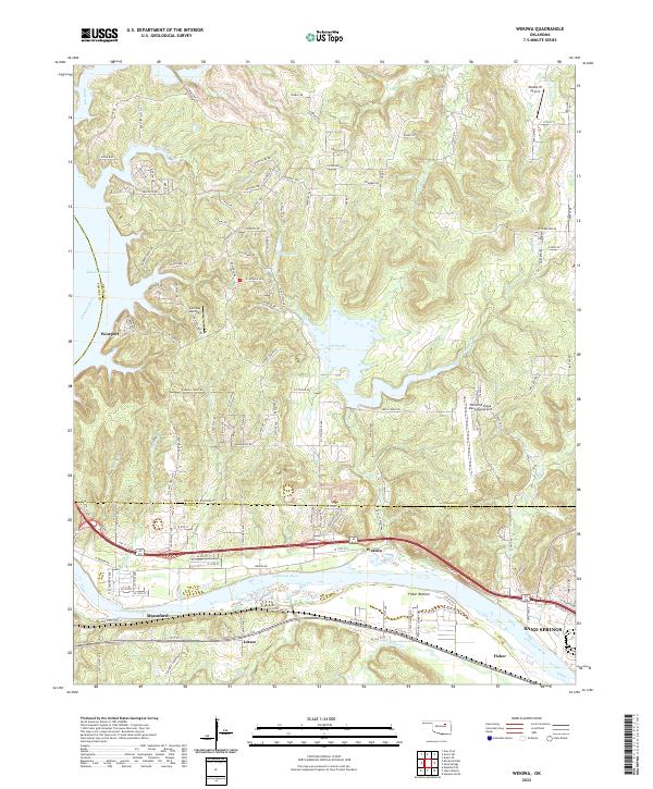 US Topo 7.5-minute map for Wekiwa OK