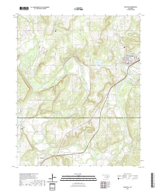 US Topo 7.5-minute map for Weleetka OK