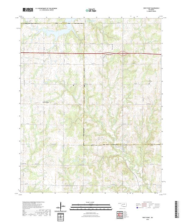 US Topo 7.5-minute map for West Point OK