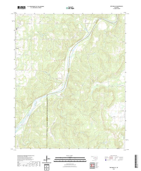 US Topo 7.5-minute map for Wetumka SE OK