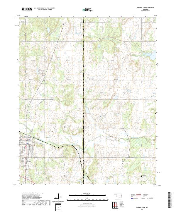 US Topo 7.5-minute map for Wewoka East OK