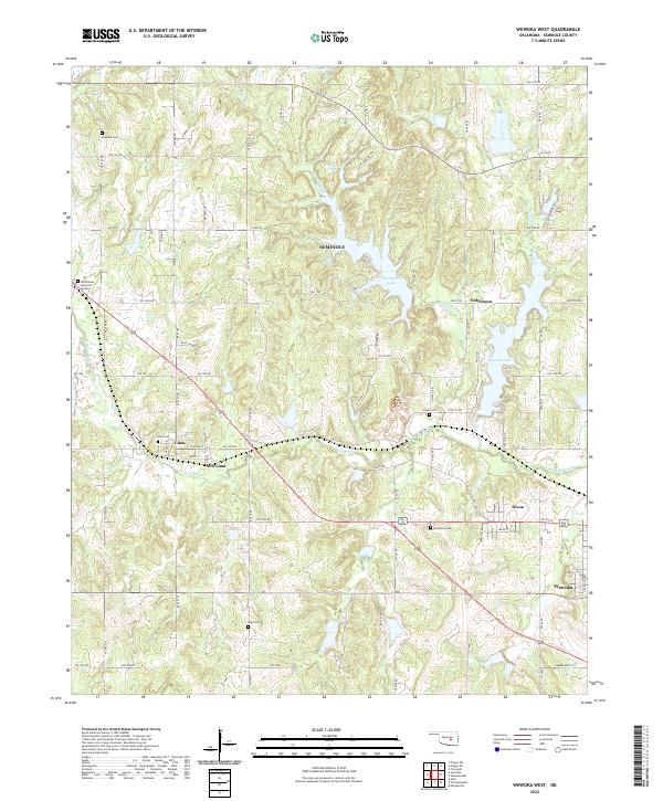 US Topo 7.5-minute map for Wewoka West OK