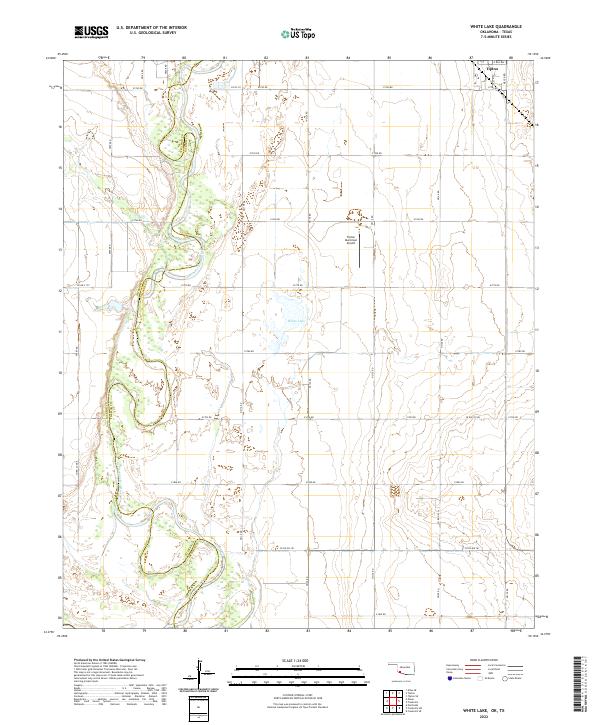 US Topo 7.5-minute map for White Lake OKTX