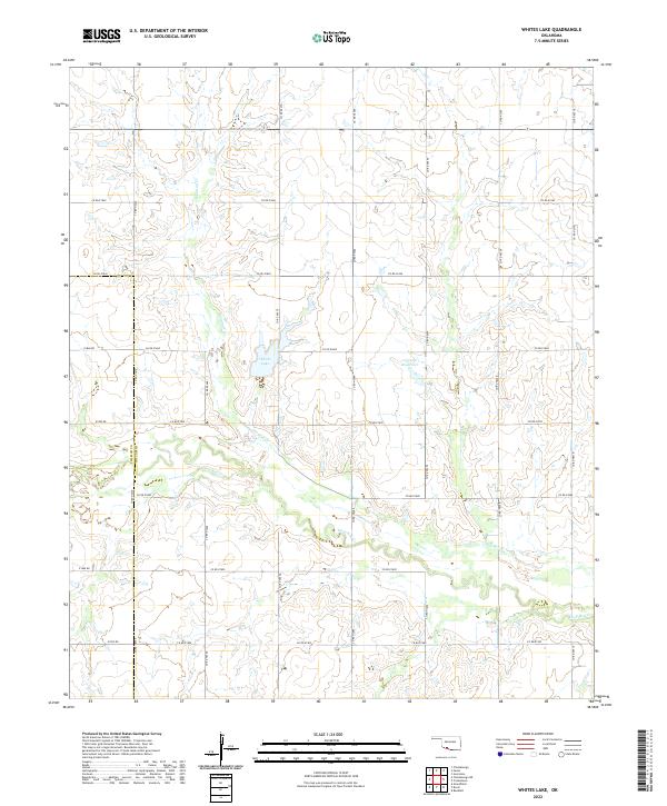 US Topo 7.5-minute map for Whites Lake OK