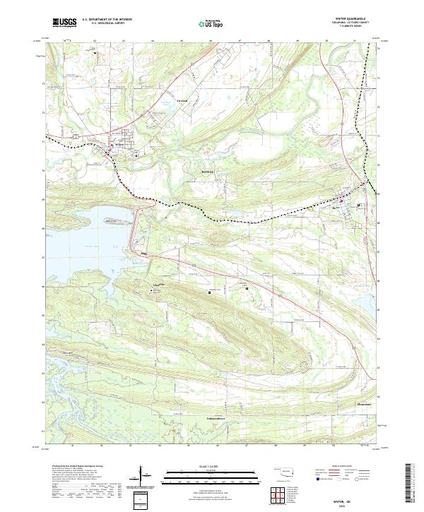 US Topo 7.5-minute map for Wister OK