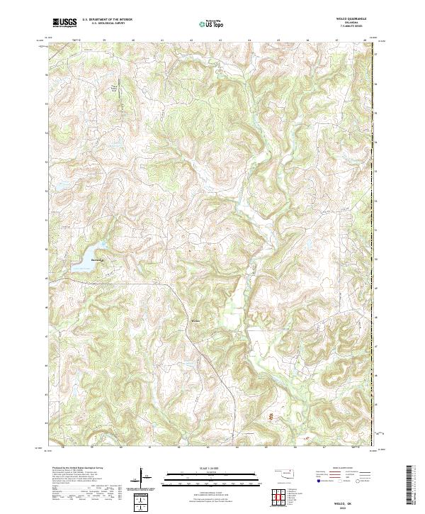 US Topo 7.5-minute map for Wolco OK