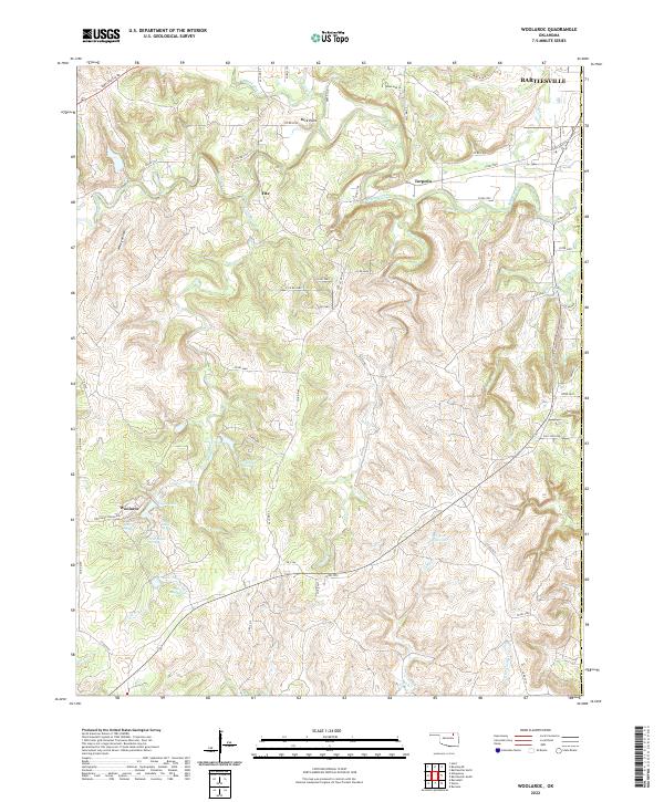 US Topo 7.5-minute map for Woolaroc OK