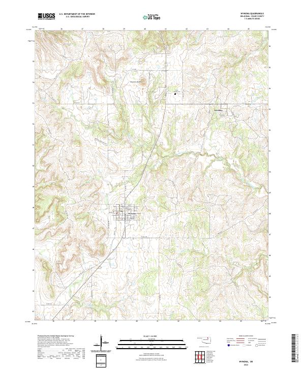 US Topo 7.5-minute map for Wynona OK