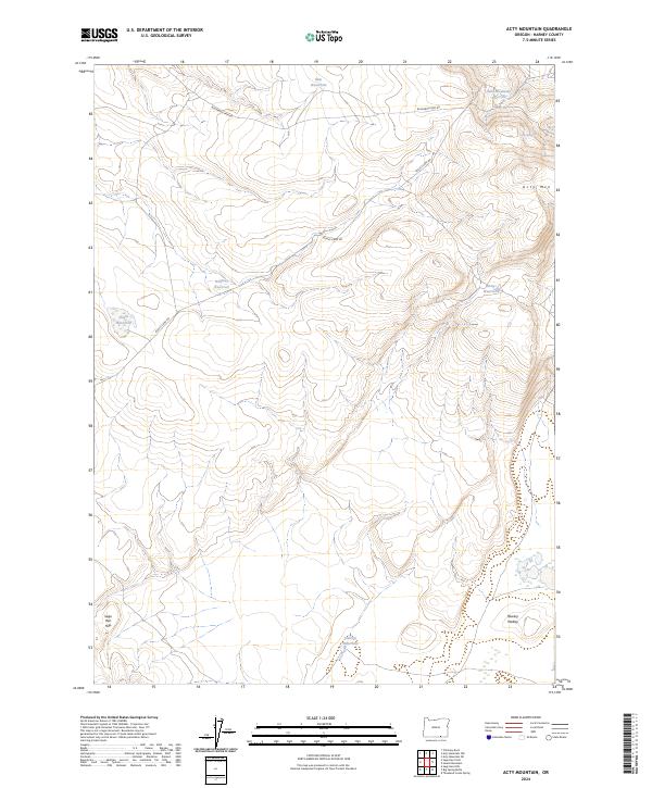 US Topo 7.5-minute map for Acty Mountain OR