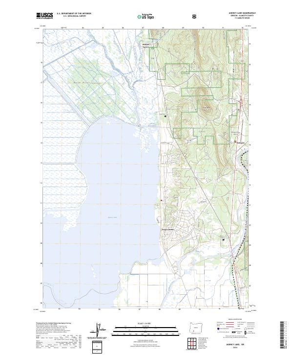 US Topo 7.5-minute map for Agency Lake OR
