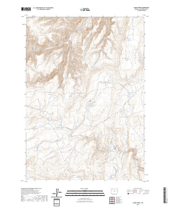 US Topo 7.5-minute map for Alder Creek OR