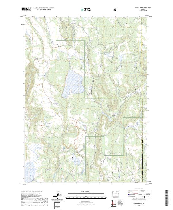 US Topo 7.5-minute map for Antler Point OR